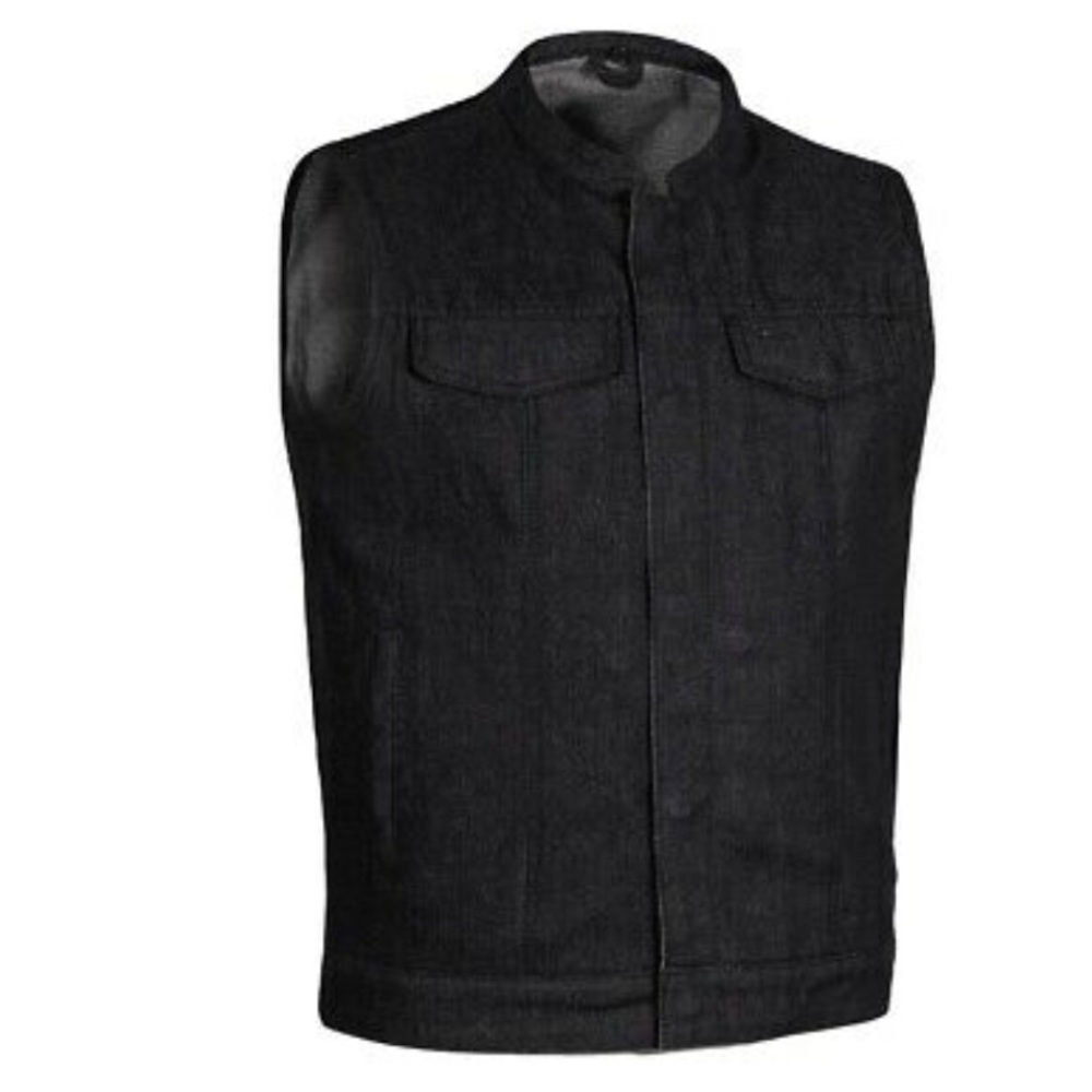 Men’s Motorcycle Biker Denim SOA Club Style Vest